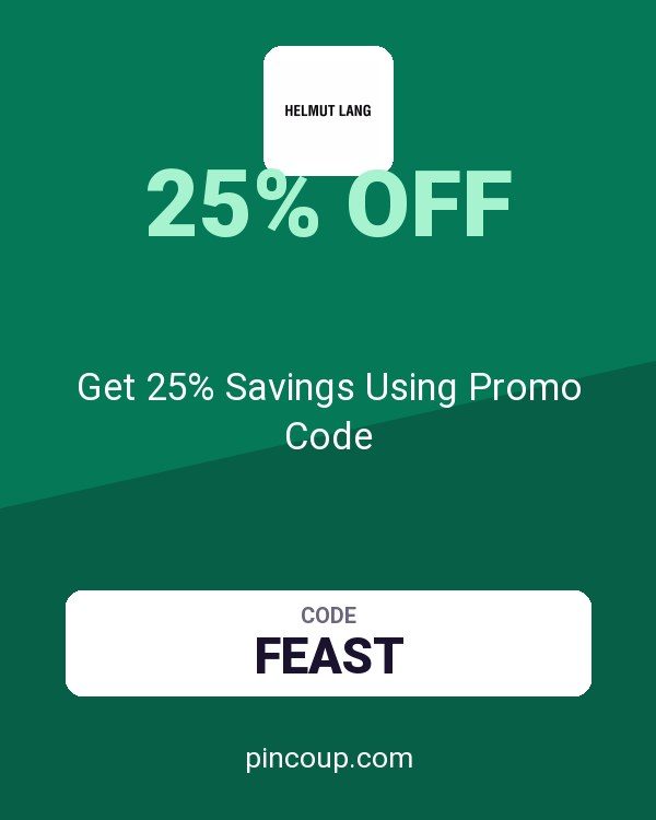 Helmut Lang coupon: Get 25% Savings Using Promo Code