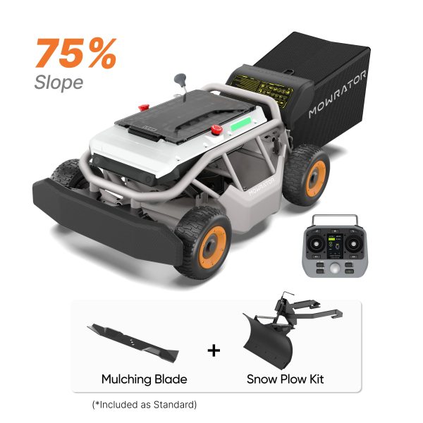 Mow, Vac and Plow Bundle with S1 4WD 18Ah 75% Slope Mower at Reemo Innovation Limited