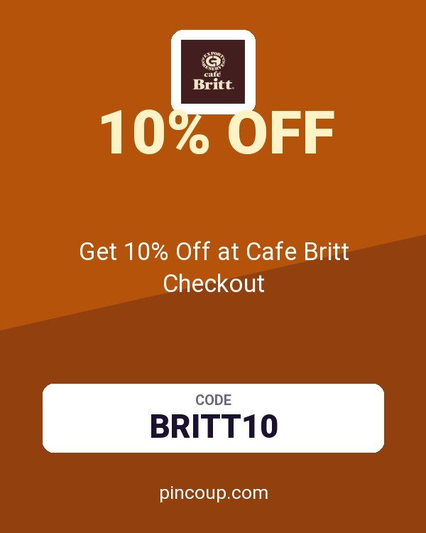 Get 10% Off at Cafe Britt Checkout