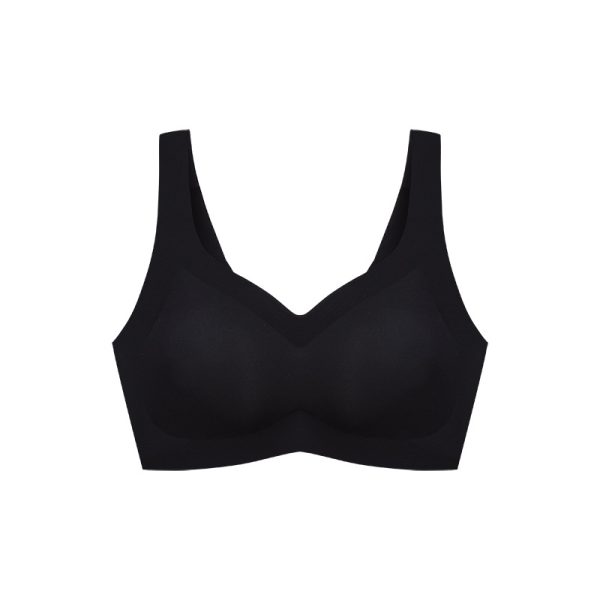 Vibecurve® Women's Seamless Bra Wireless Bra, Black · M