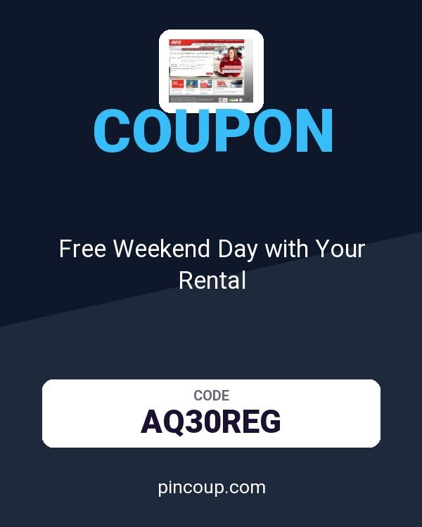 Avis Car Rental coupon: Free Weekend Day with Your Rental