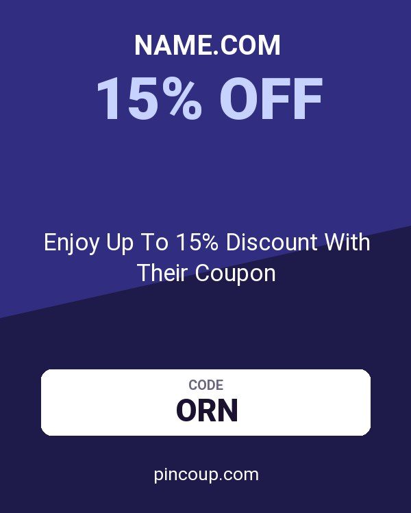 Name.com: Enjoy Up To 15% Discount With Their Coupon