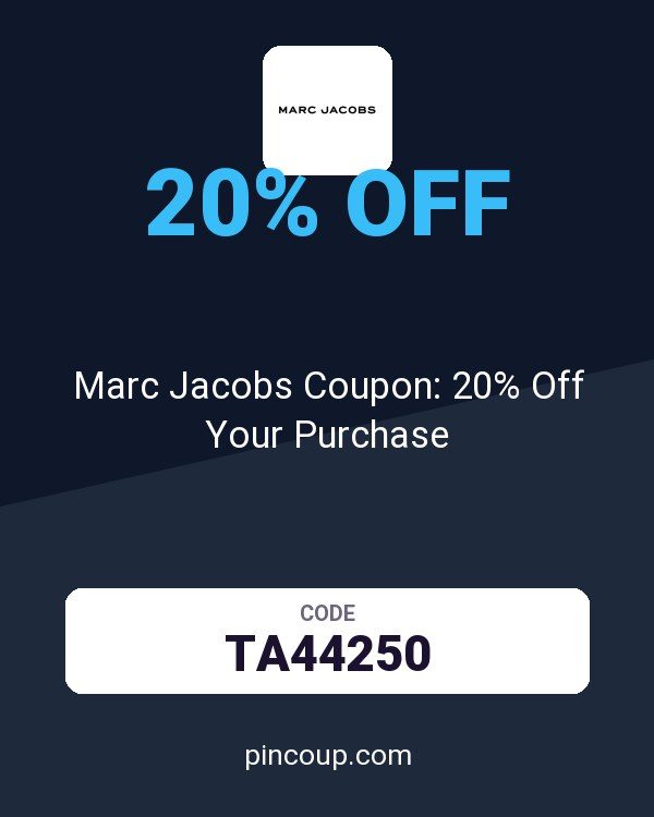 Marc Jacobs Coupon: 20% Off Your Purchase