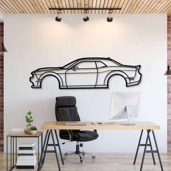 2021 Challenger Metal Car Wall Art - MT0744 - 39" - 99 cm at Modello Turbo LLC