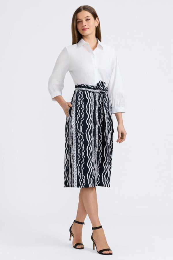 Esther Braided Belts 3/4 Sleeve Dress at Foxcroft