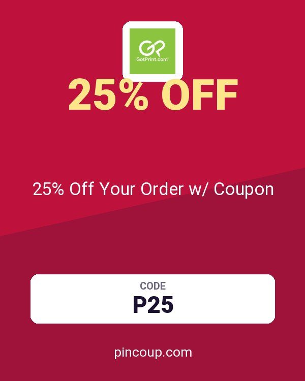 GotPrint: 25% Off Your Order w/ Coupon