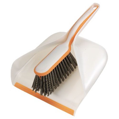 Dustpan and Hand Broom Set | White/Orange | 1764 at Bissell