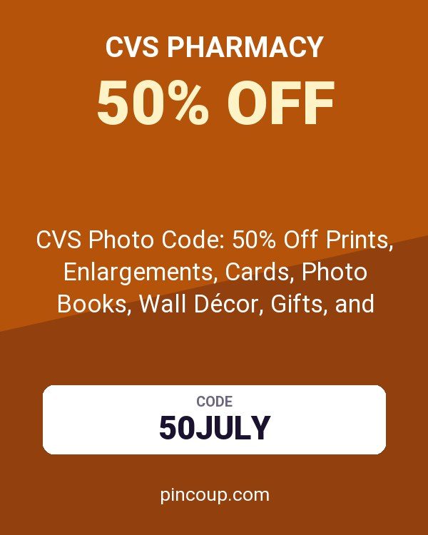 CVS Pharmacy coupon: CVS Photo Code: 50% Off Prints, Enlargements, Cards, Photo Books, Wall Décor, Gifts, and Calendars