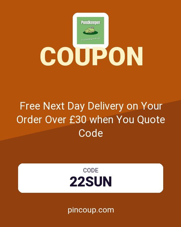 Pondkeeper coupon: Free Next Day Delivery on Your Order Over £30 when You Quote Code