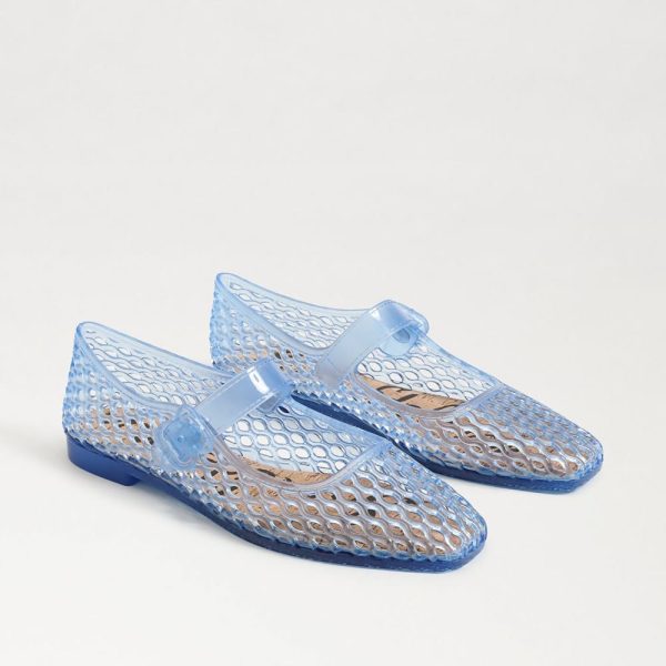 Michaela Jelly Mary Jane Flat Soft Blue Jelly at Sam Edelman
