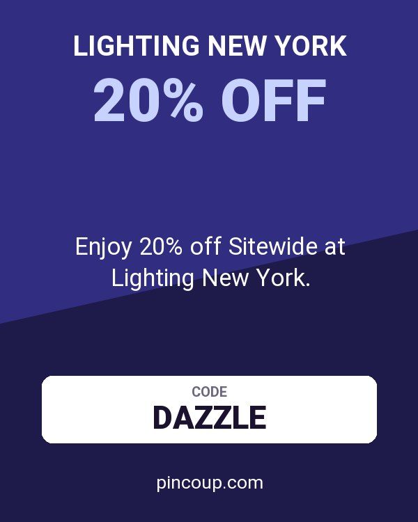 Enjoy 20% off Sitewide at Lighting New York.