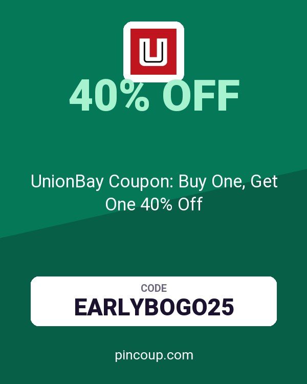UnionBay Coupon: Buy One, Get One 40% Off