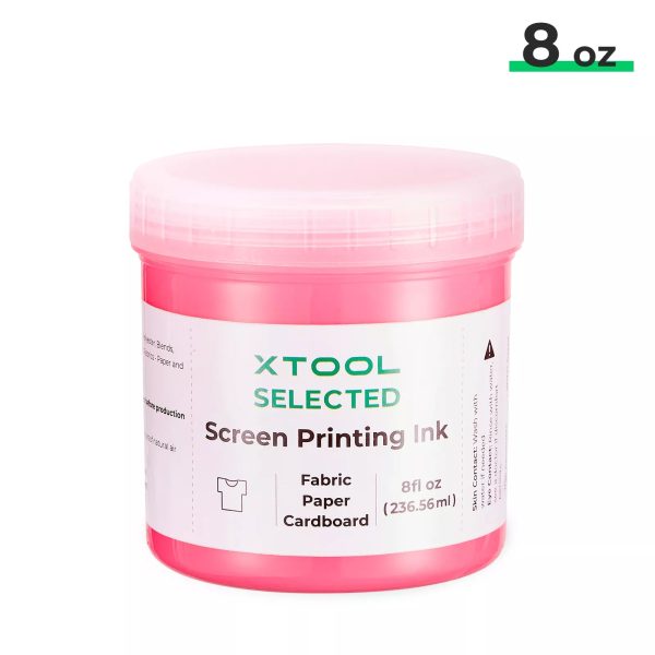 Screen Printing Ink - 8 oz / Fluorescent Pink at xTool