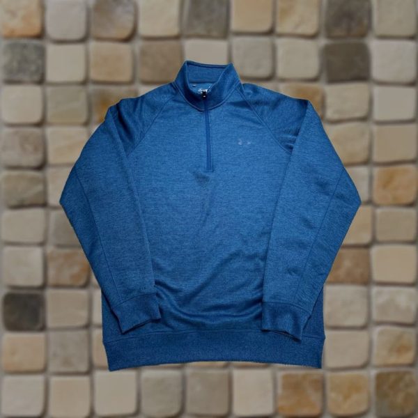 Under Armour Sweatshirt Adult Large Blue Coldgear Quarter Zip Running, Men's at Grailed