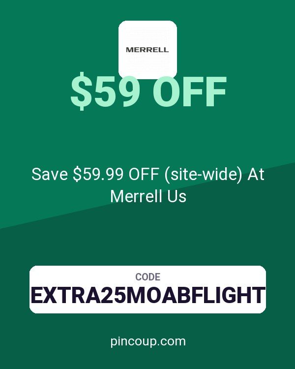 Save $59.99 OFF (site-wide) At Merrell Us