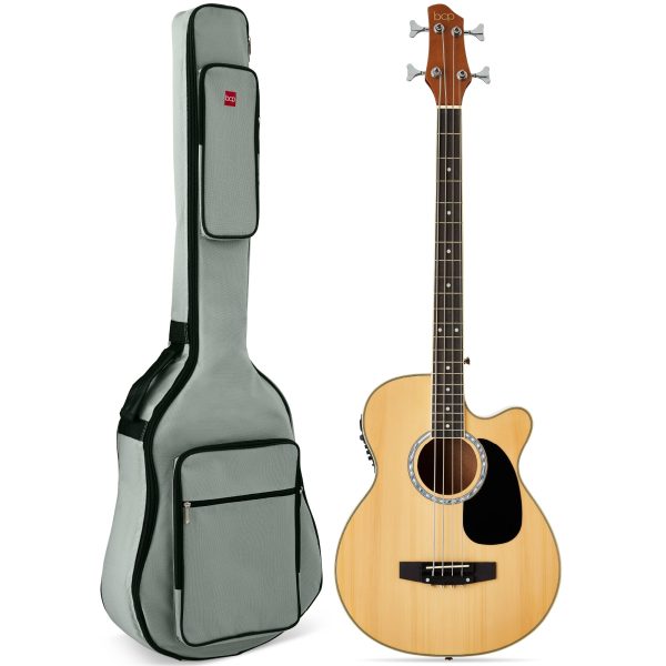 Acoustic Electric Bass Guitar w/ Equalizer, Truss Rod, Padded Gig Bag at Best Choice Products