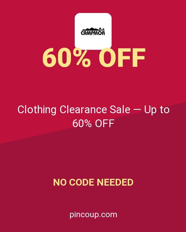 Campmor coupon: Clothing Clearance Sale — Up to 60% OFF