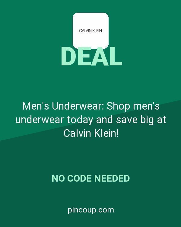 Men's Underwear: Shop men's underwear today and save big at Calvin Klein!