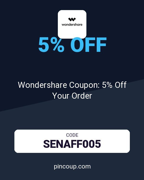 Wondershare Software: Wondershare Coupon: 5% Off Your Order