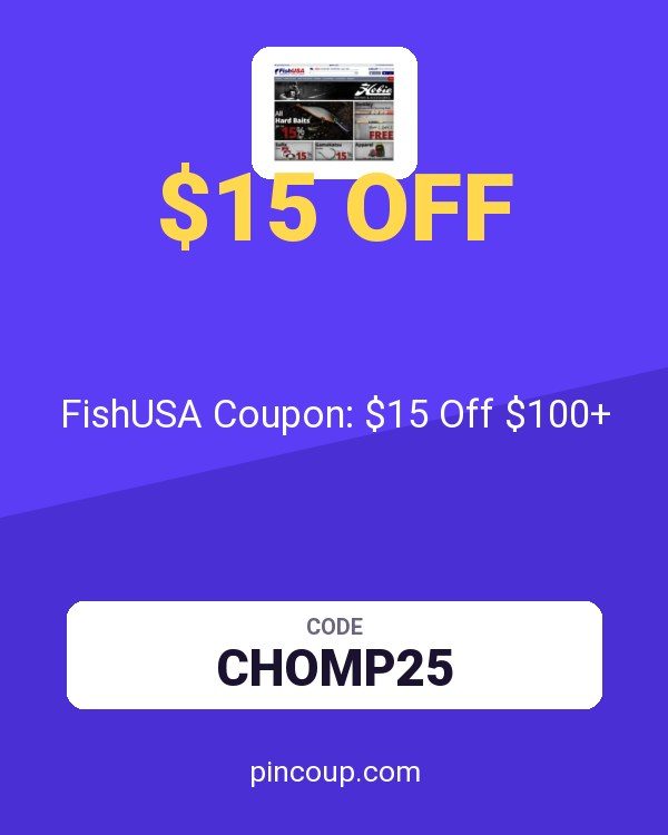 FishUSA Coupon: $15 Off $100+
