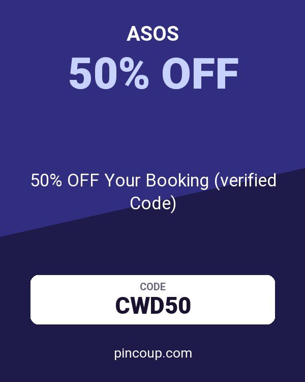 ASOS coupon: 50% OFF Your Booking (verified Code)