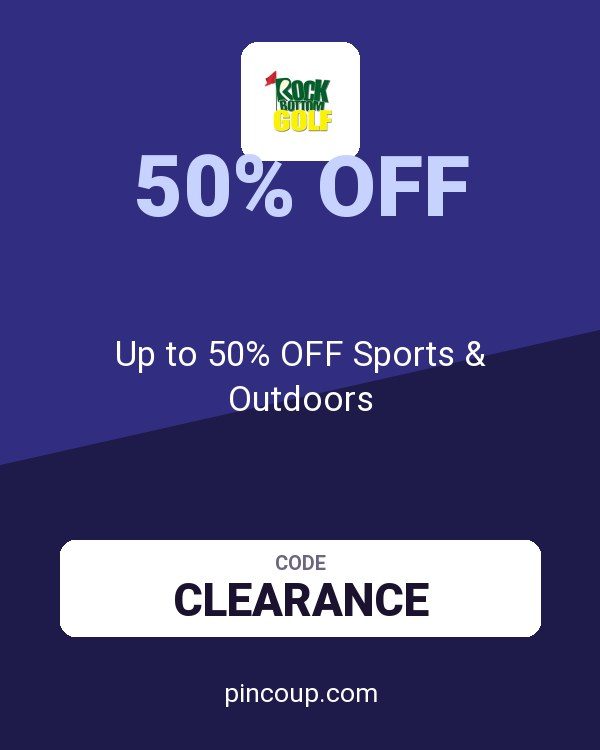 Rock Bottom Golf coupon: Up to 50% OFF Sports & Outdoors