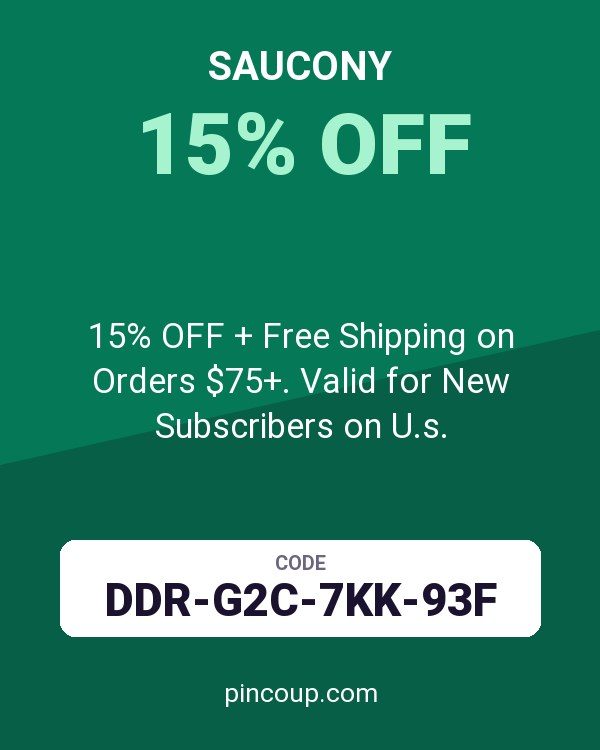 Saucony coupon: 15% OFF + Free Shipping on Orders $75+. Valid for New Subscribers on U.s.