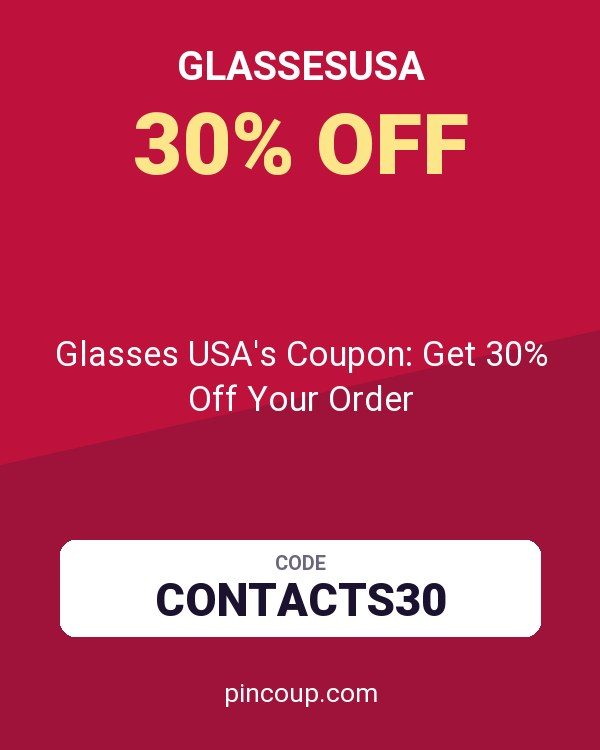 Glasses USA's Coupon: Get 30% Off Your Order