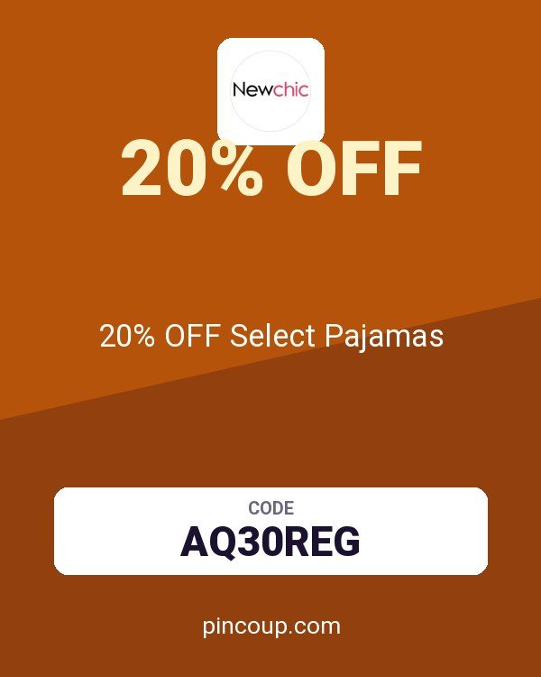 Newchic coupon: 20% OFF Select Pajamas