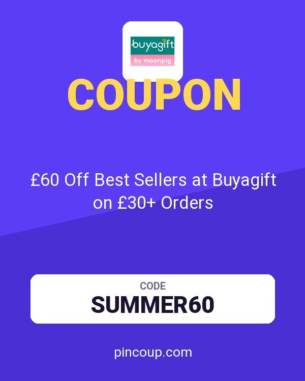 Buyagift.co.uk coupon: £60 Off Best Sellers at Buyagift on £30+ Orders