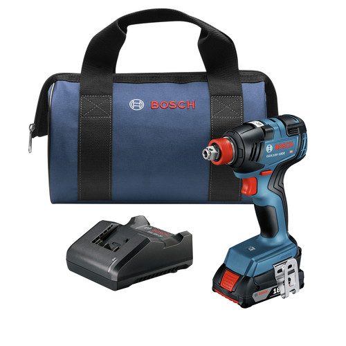 Factory Reconditioned Bosch GDX18V-1800B12-RT 18V EC Brushless Lithium-Ion 1/4 in. and 1/2 in. Cordless 2-in-1 Bit/Socket Impact Driver Kit (2 Ah) at 4seating.com