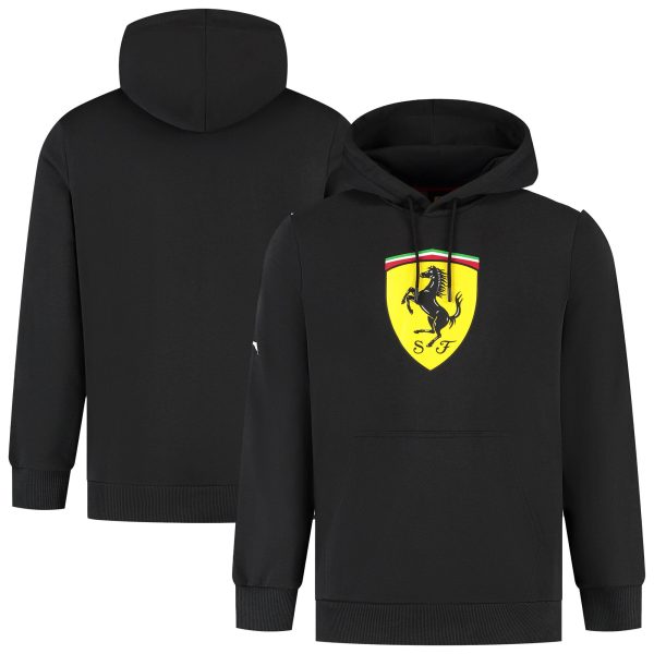 Scuderia Ferrari Puma Large Shield Hooded Sweat - Black at F1 Store