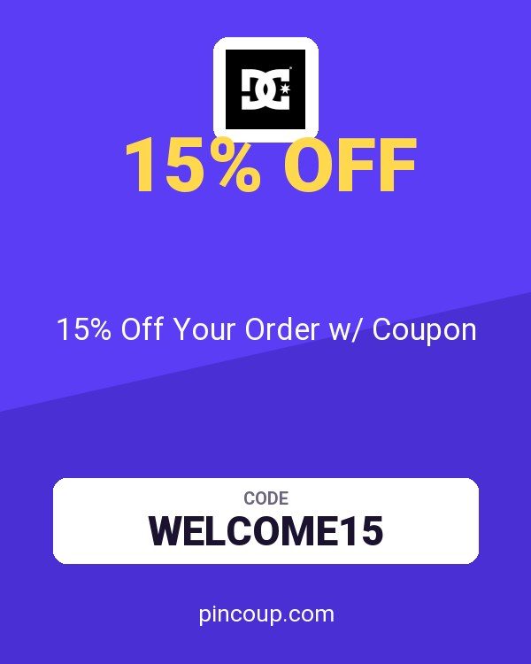 DC Shoes: 15% Off Your Order w/ Coupon