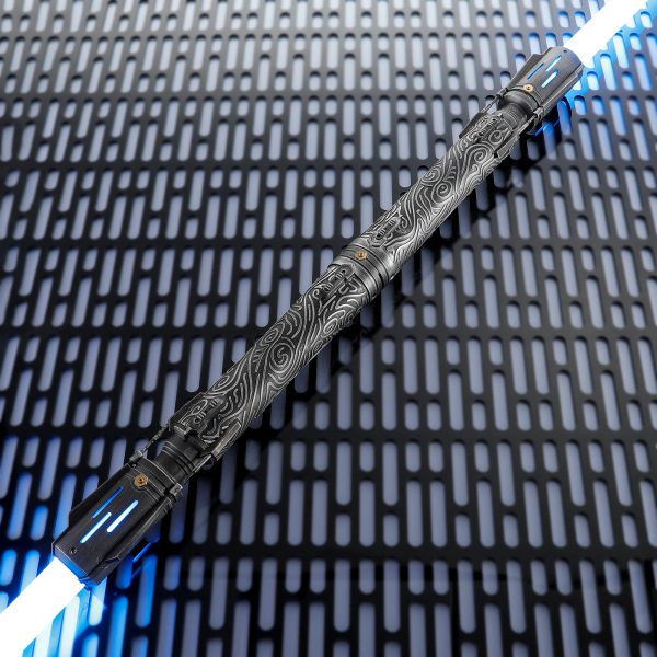 LIGHTSABER® Satele Shan Master Series – Double-Bladed Metal Saber - PIXEL-36'' Blade at lightsaber.com