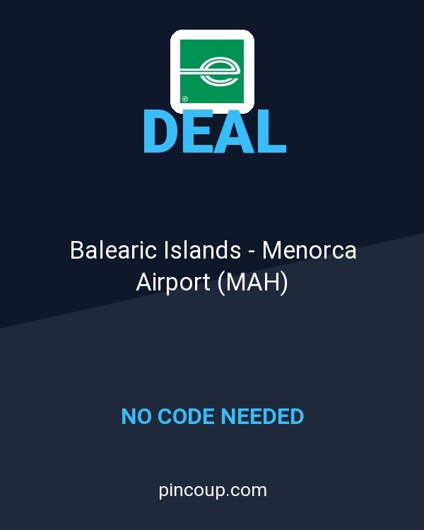 Enterprise coupon: Balearic Islands - Menorca Airport (MAH)
