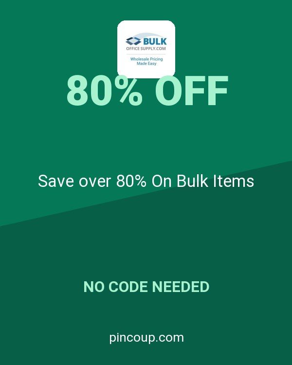 Bulk Office Supply coupon: Save over 80% On Bulk Items