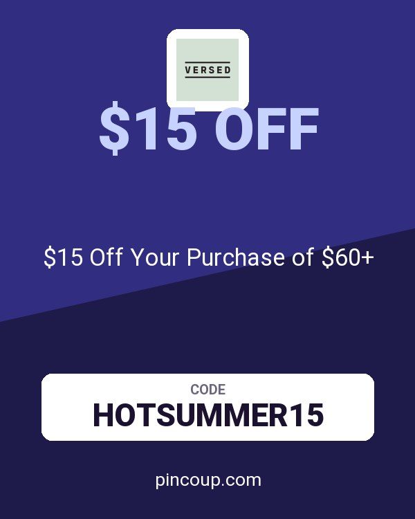 VersedSkin.com coupon: $15 Off Your Purchase of $60+