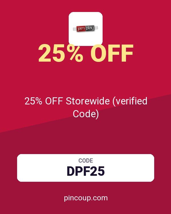 JamPlay coupon: 25% OFF Storewide (verified Code)