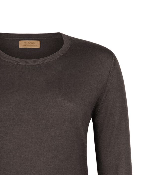 Falconeri Ultrafine Cashmere Crewneck Sweater Woman Fondente Tc Size L