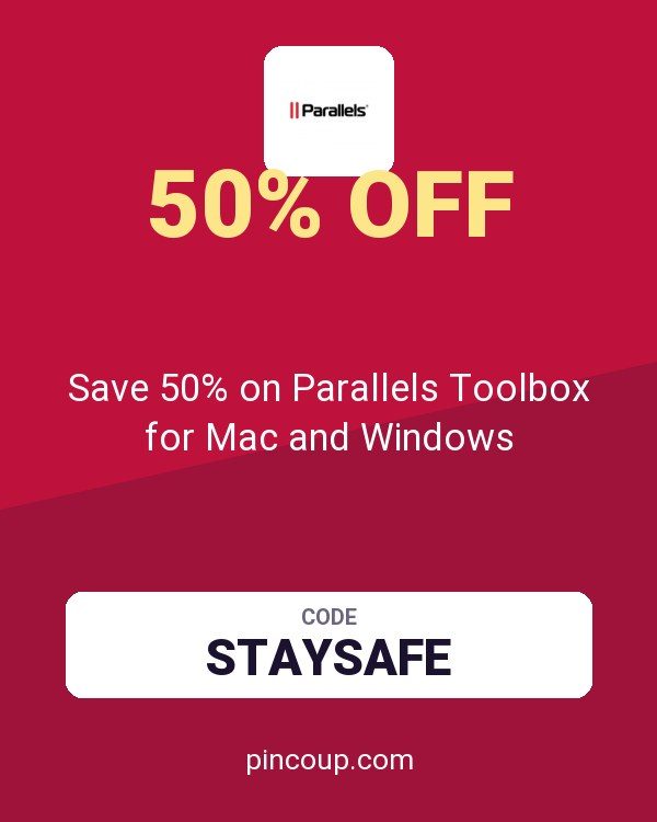 Parallels | Mac & Windows Virtualization coupon: Save 50% on Parallels Toolbox for Mac and Windows