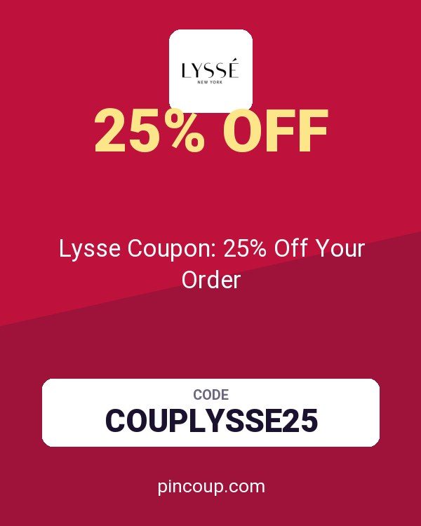 Lysse Coupon: 25% Off Your Order