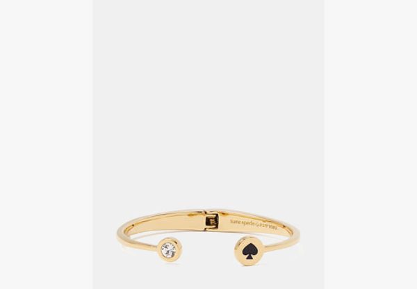 Kate Spade Spot The Spade Open Hinge Bangle, Black at Kate Spade Outlet