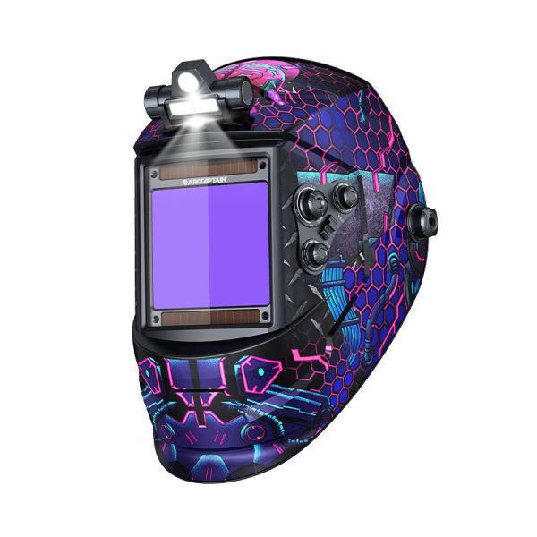 CozyCraft X200 Large View Welder Helmet with Light Cyber Neuron at Arccaptain