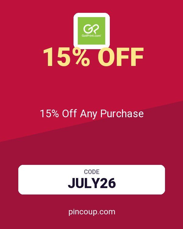 GotPrint coupon: 15% Off Any Purchase