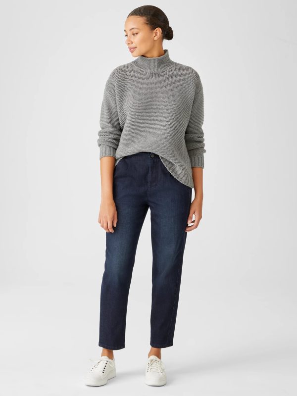 Organic Cotton Stretch Tapered Pant at EILEEN FISHER