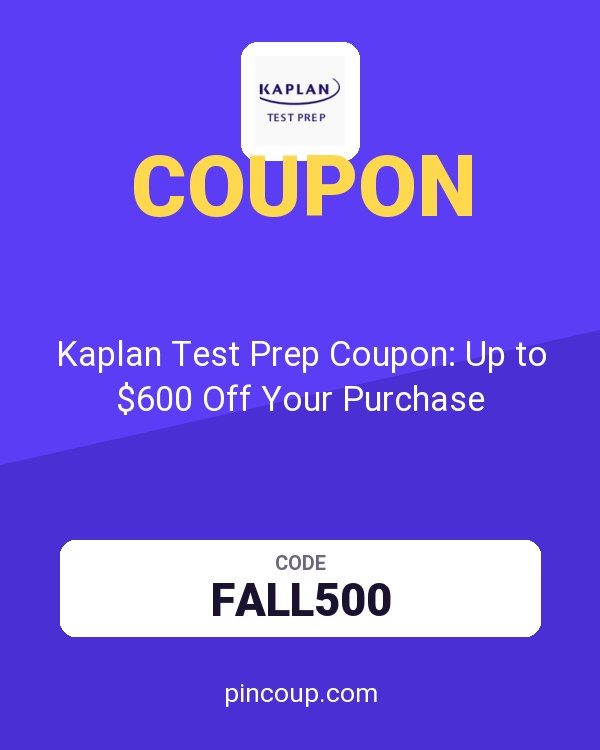 Kaplan Test Prep Coupon: Up to $600 Off Your Purchase