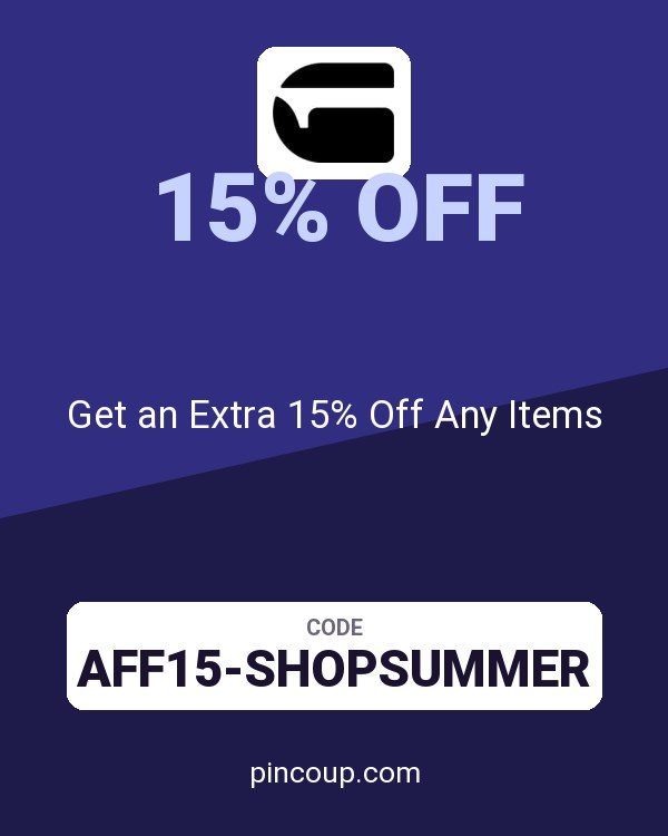 G-STAR coupon: Get an Extra 15% Off Any Items