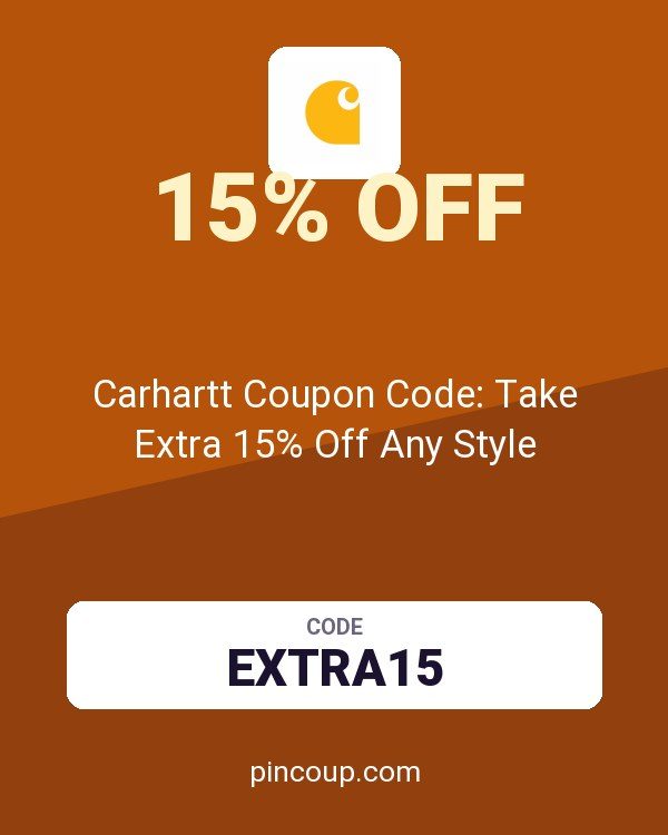 Carhartt Coupon Code: Take Extra 15% Off Any Style
