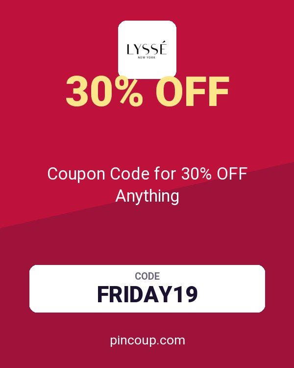 Lysse: Coupon Code for 30% OFF Anything