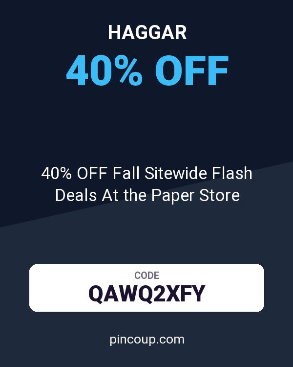 Haggar coupon: 40% OFF Fall Sitewide Flash Deals At the Paper Store